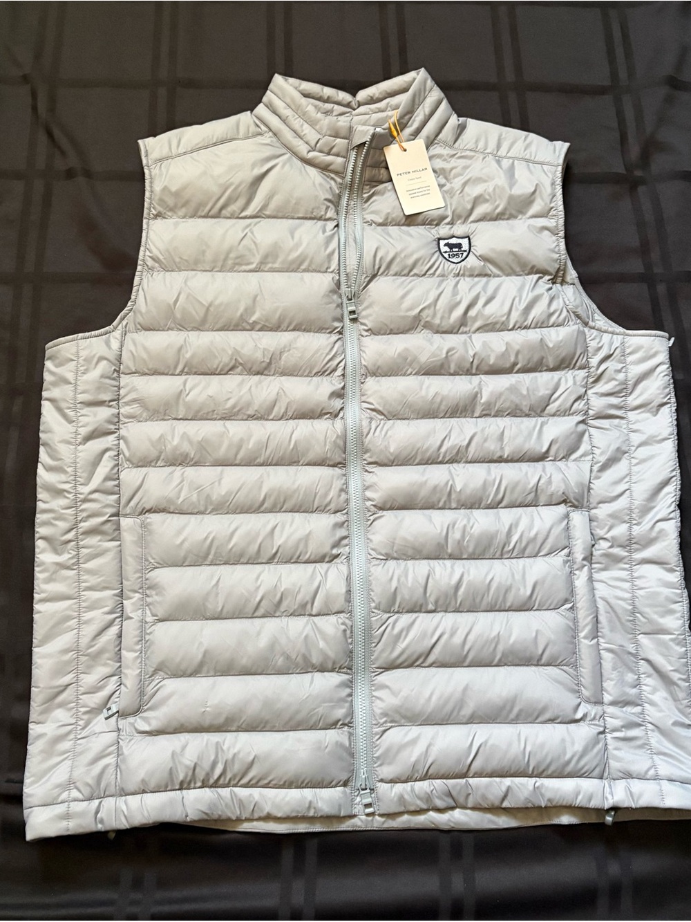 Peter Millar Mens Grey Apex Vest Lightweight Puffer NWT Size:Large